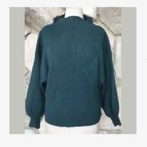 Line and Dot Teal Sweater